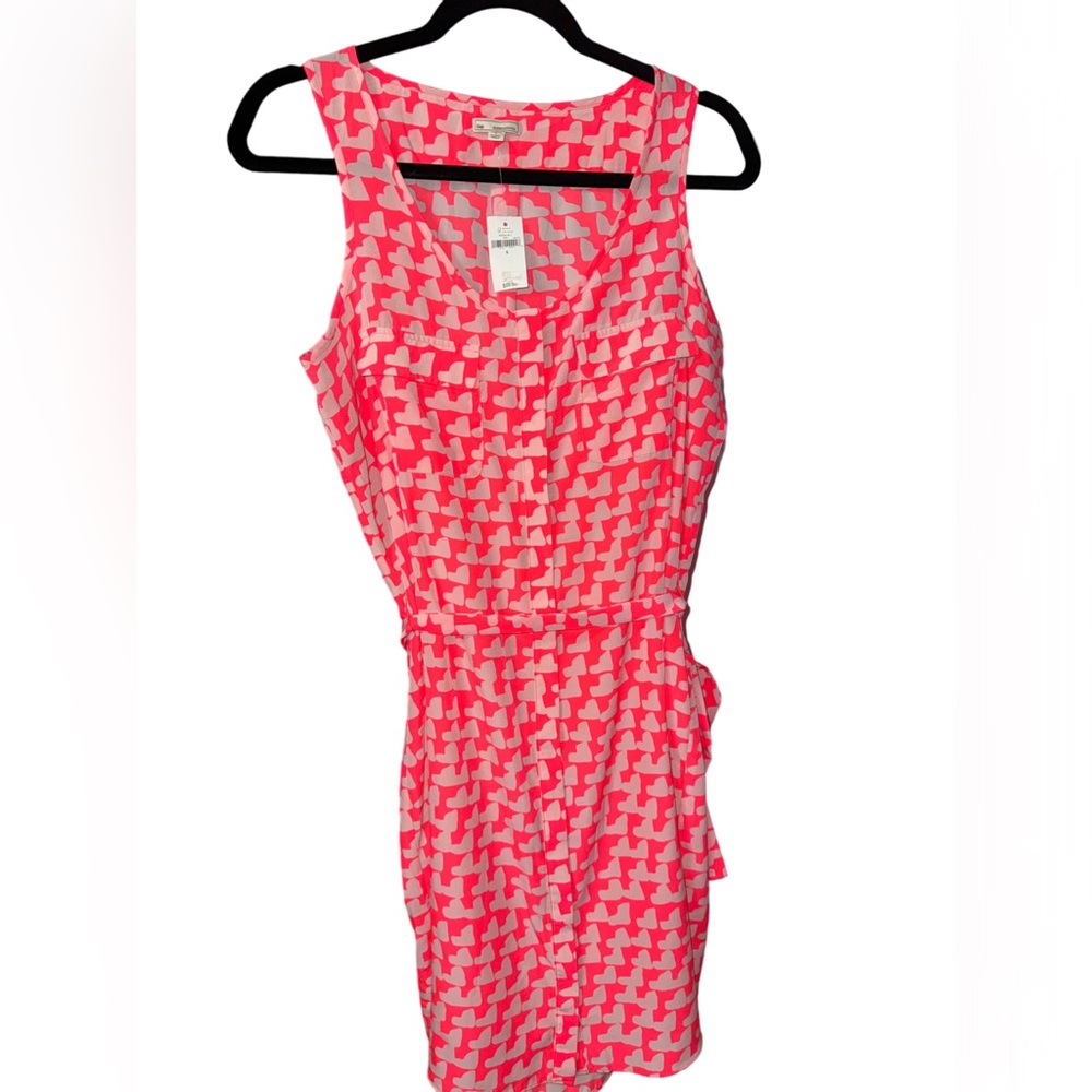 NWT The Gap Button Up Valentine Pink Shirt Dress Sz. Small
